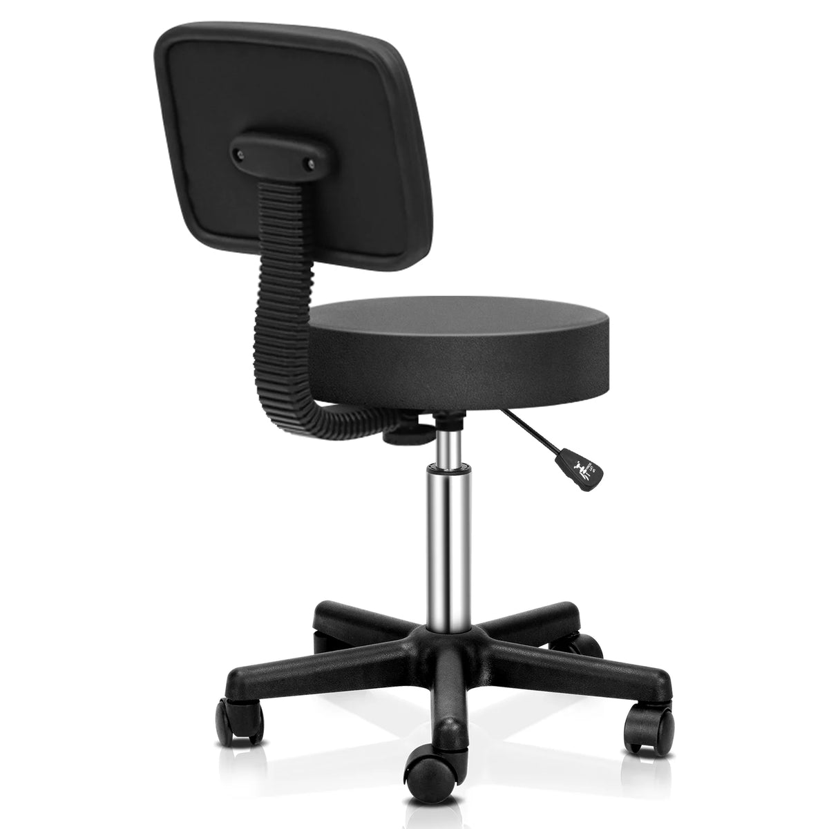 Adjustable Rolling Stool with Back A696