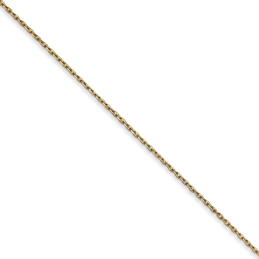 14k Yellow Gold Logo Necklace - 22 Inch E3417