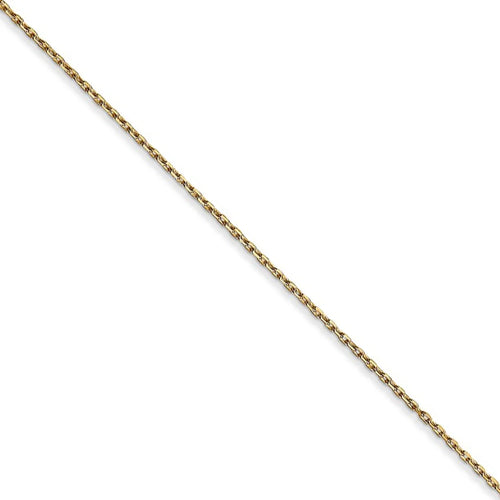 14k Yellow Gold Logo Necklace - 22 Inch E3417