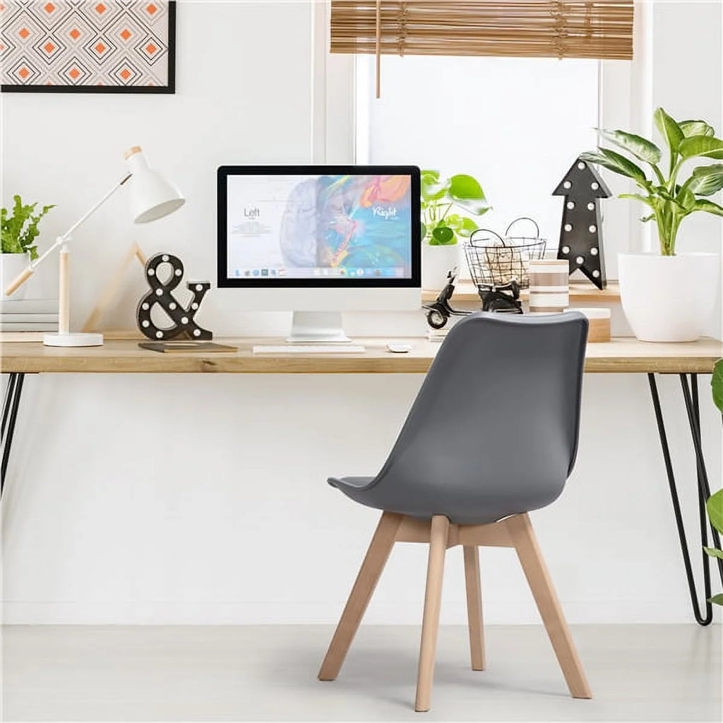 Dark Gray Upholstered Dining Chairs Set of 4 B967984