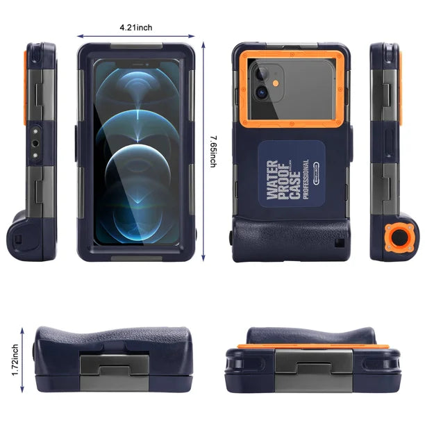 Waterproof Protective Case for Phones Up to 6.9 Inch with Lanyard H8519