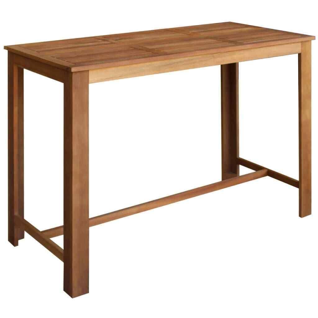 Bar Table and Chair Set 7 Pieces Solid Acacia Wood J481530