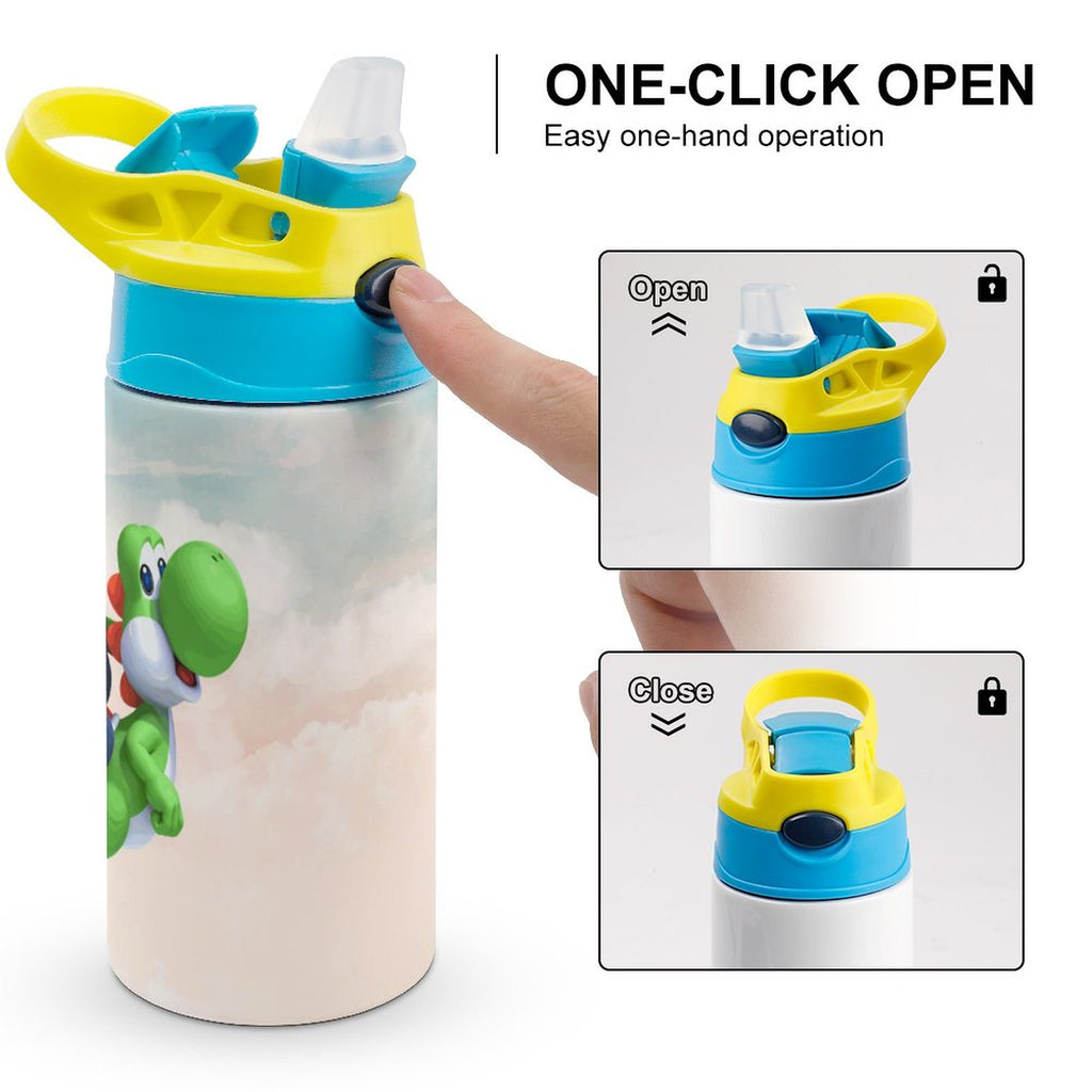 Insulated Water Bottle with Straw Stainless Steel Cup C130