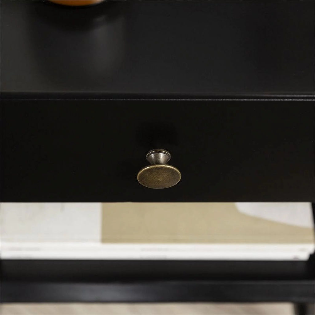 Black 1-Drawer Nightstand T46913