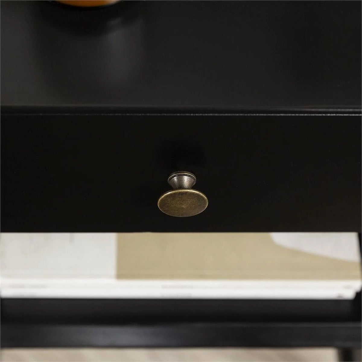 Black 1-Drawer Nightstand T46913