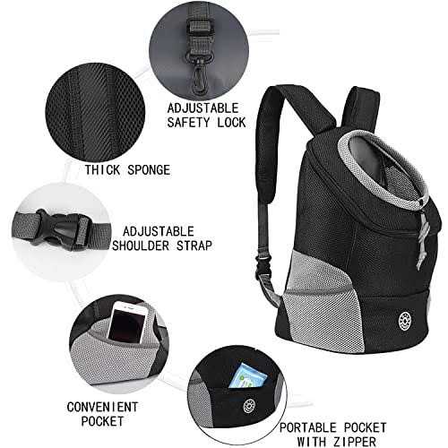 Dog Backpack Carrier Pet Carrier for Small Medium Dogs Breathable Adjustable with Safety Reflective Strips H324