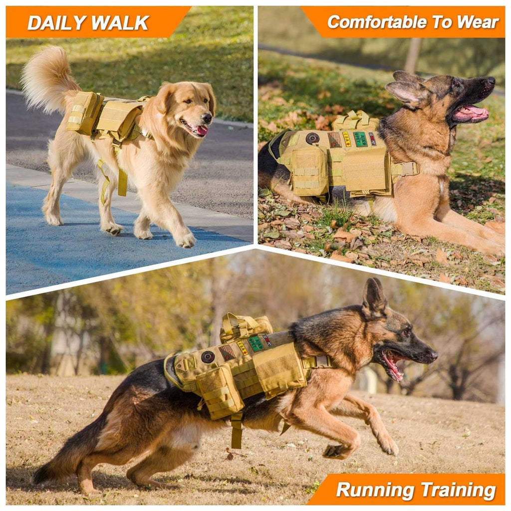 Tactical Dog Harness with Pouches S161