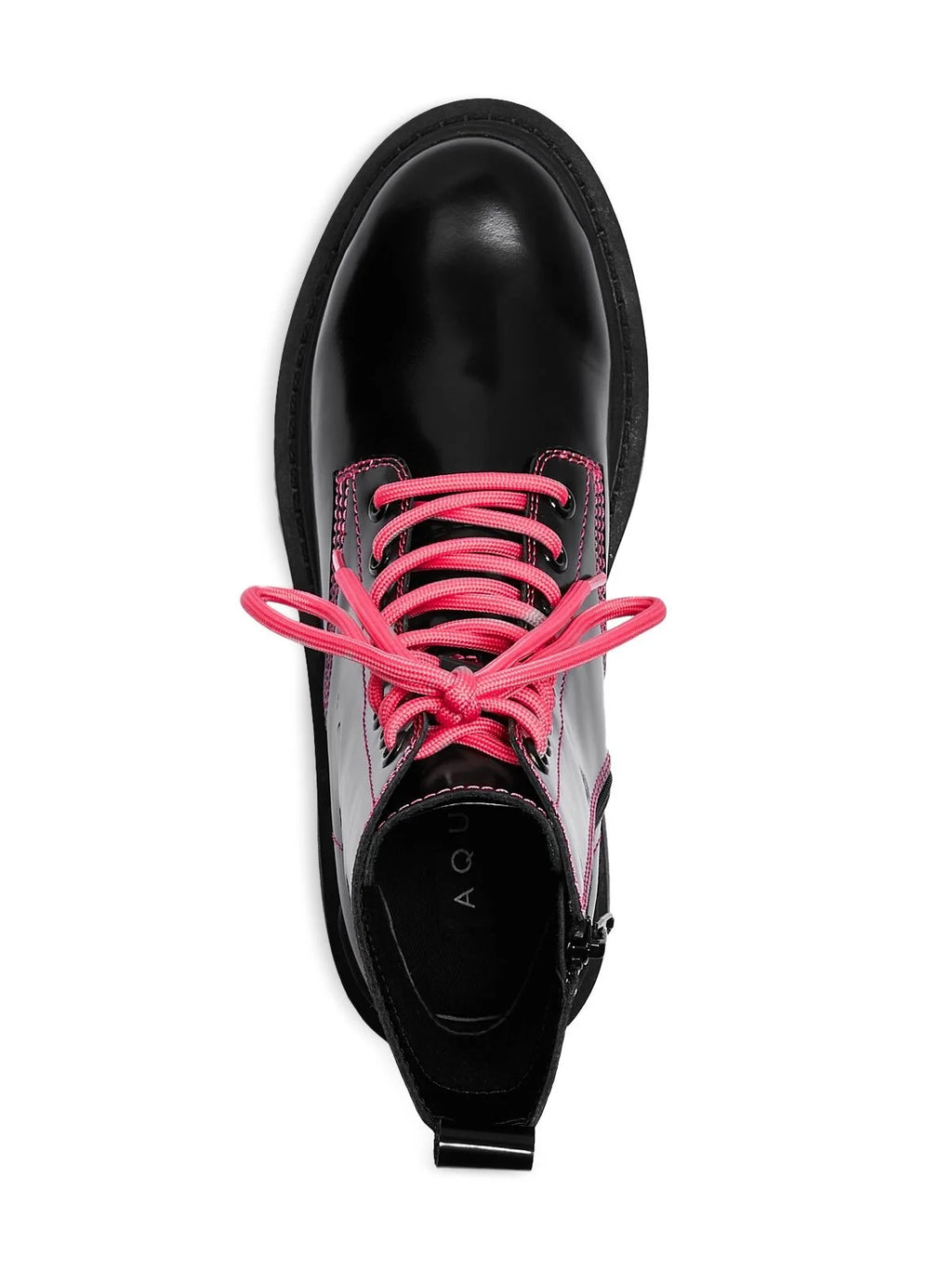 Black Leather Combat Boots 6.5 M N5268