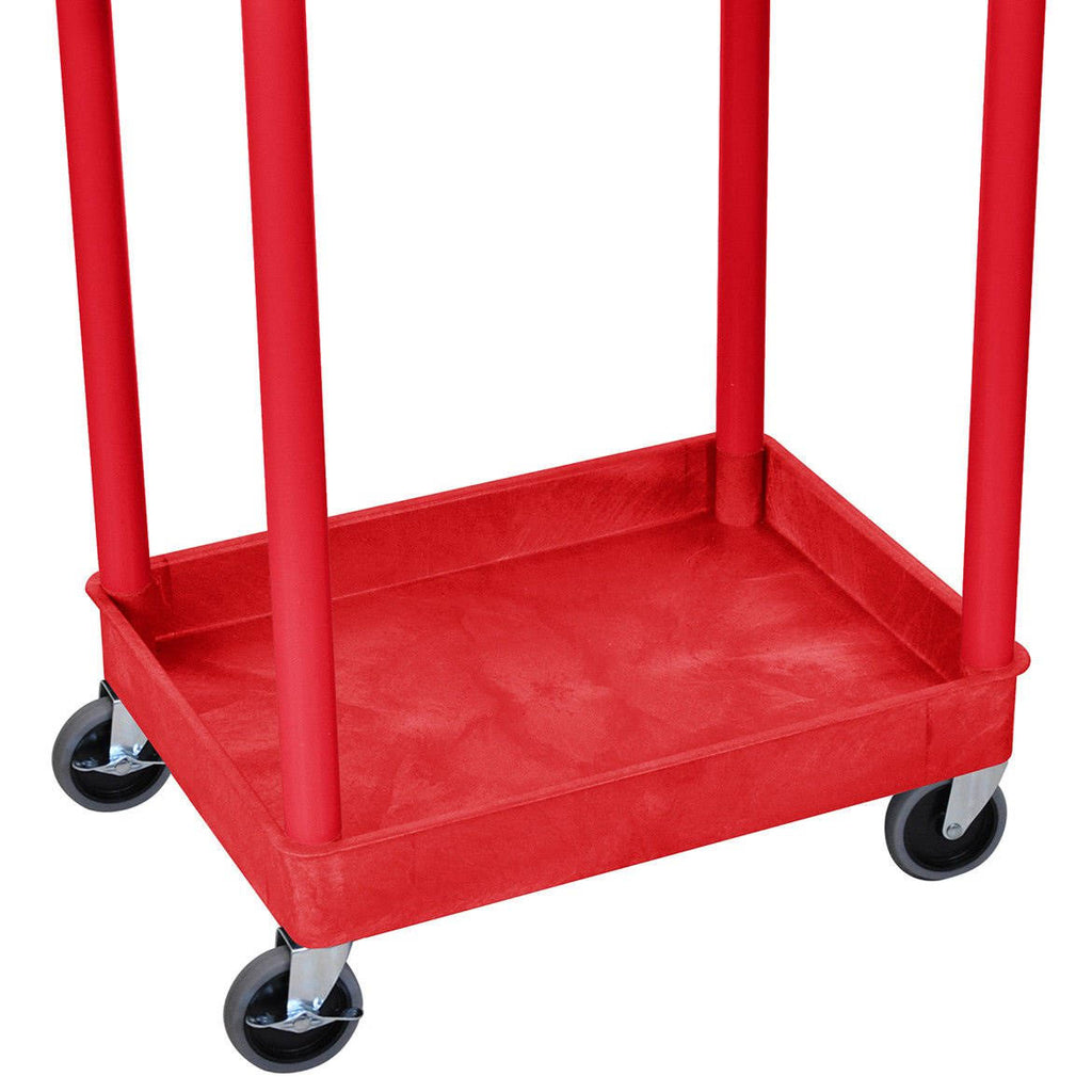 Red 2 Shelf Tub Cart Q434