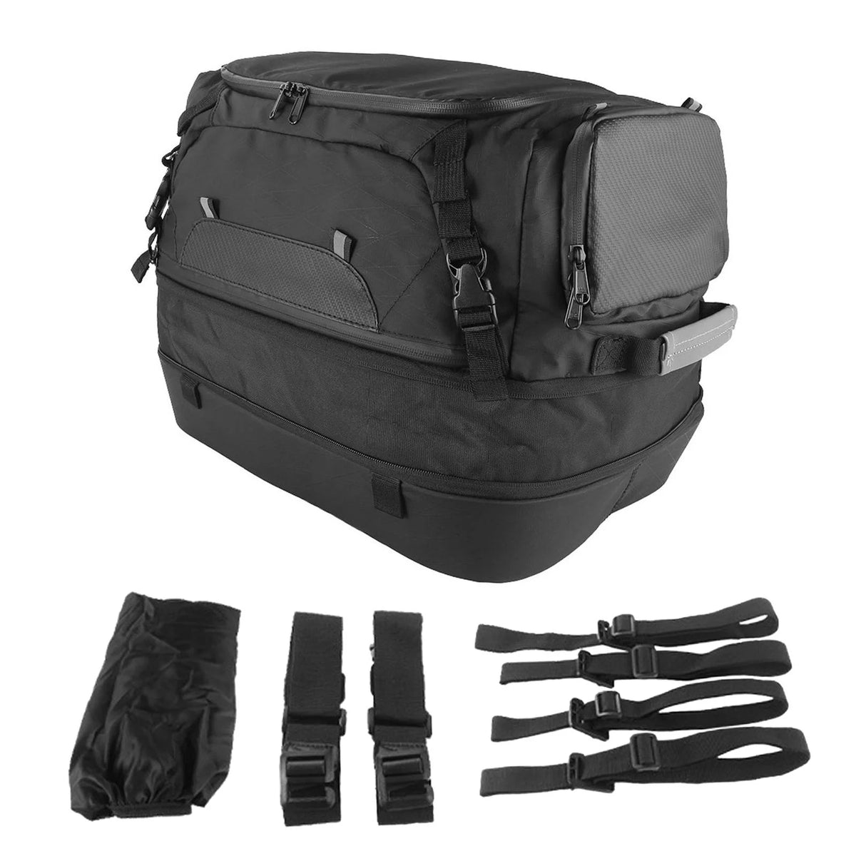 Black Waterproof Motorcycle Tail Bag I114