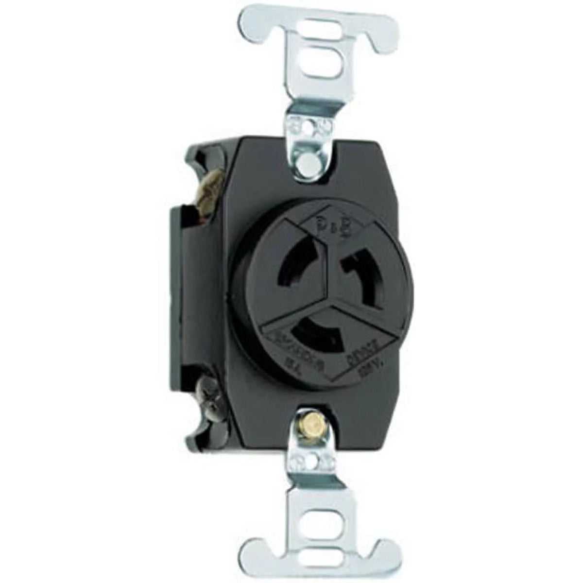 Locking Outlet, 15A, Black B713