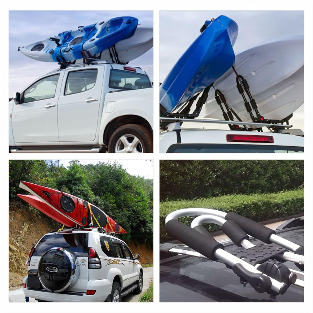 1 Pair Foldable J-Bar Kayak Roof Rack Carrier for SUV Truck Crossbars M148