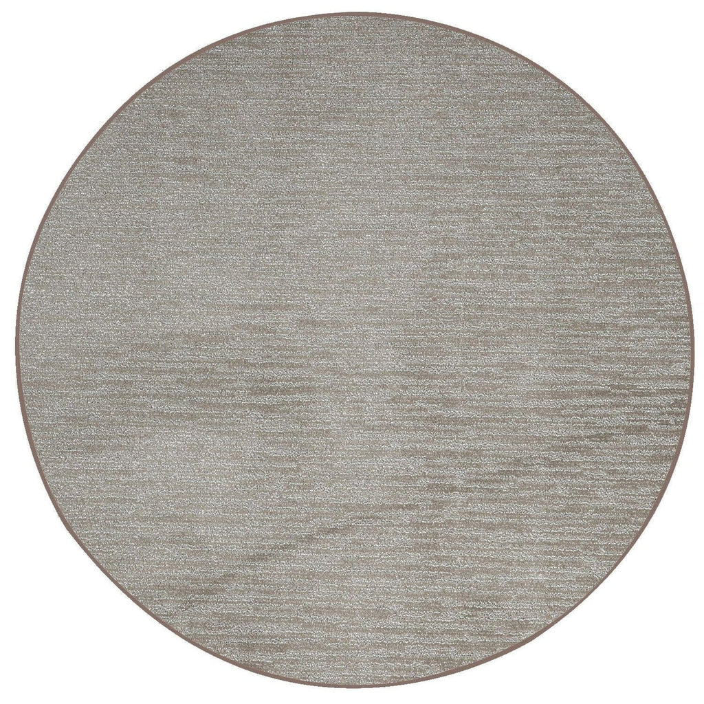 Brown Plush Area Rug 5' Round D874