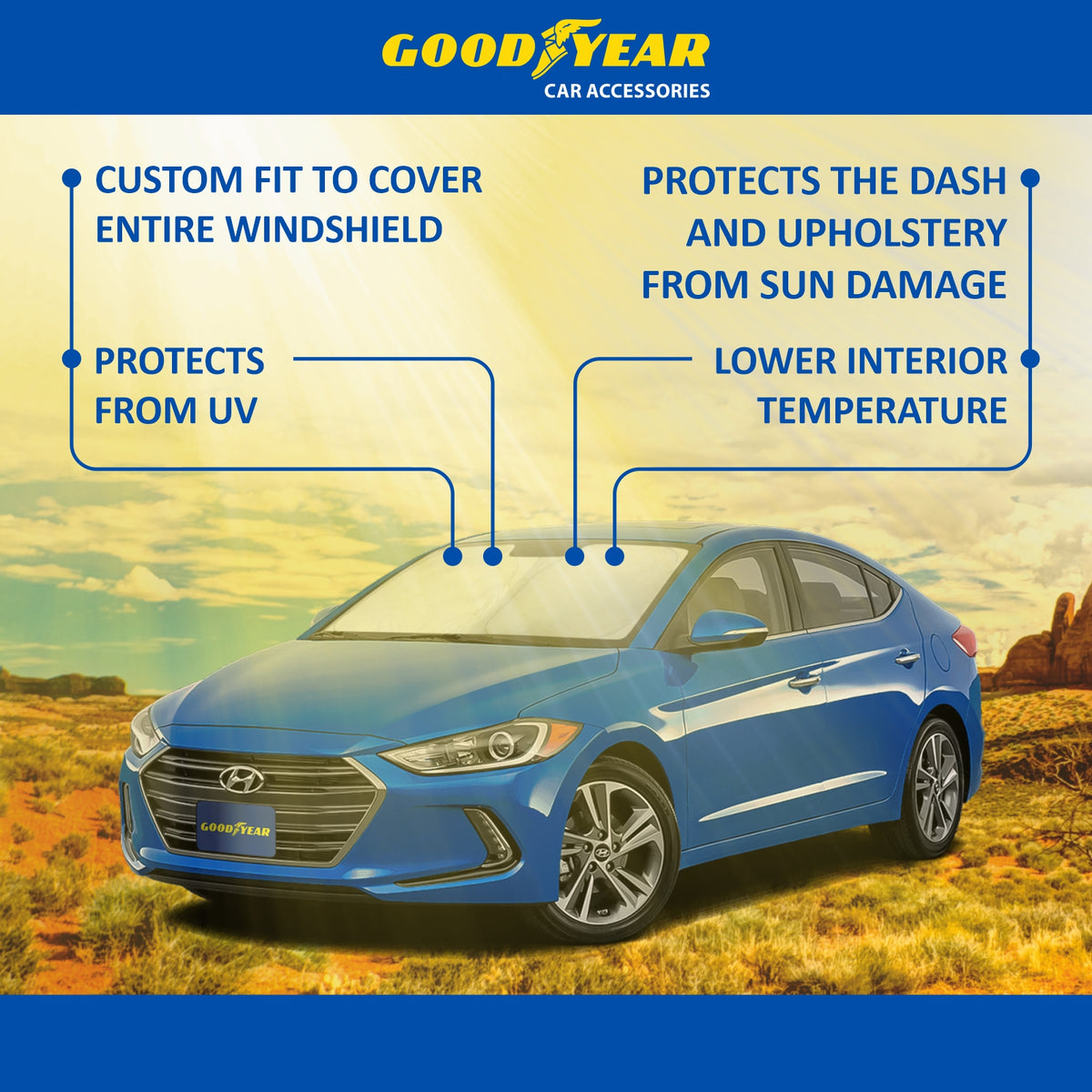 Foldable Windshield Sun Shade P647419