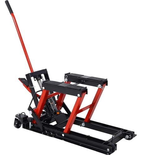 Hydraulic Motorcycle Lift Jack 1500 LBS Capacity with 4 Wheels E689
