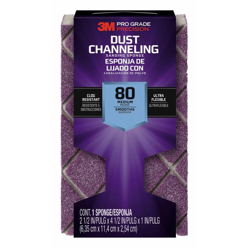 80 Grit Medium Ultra Flexible Block Sanding Sponge B376
