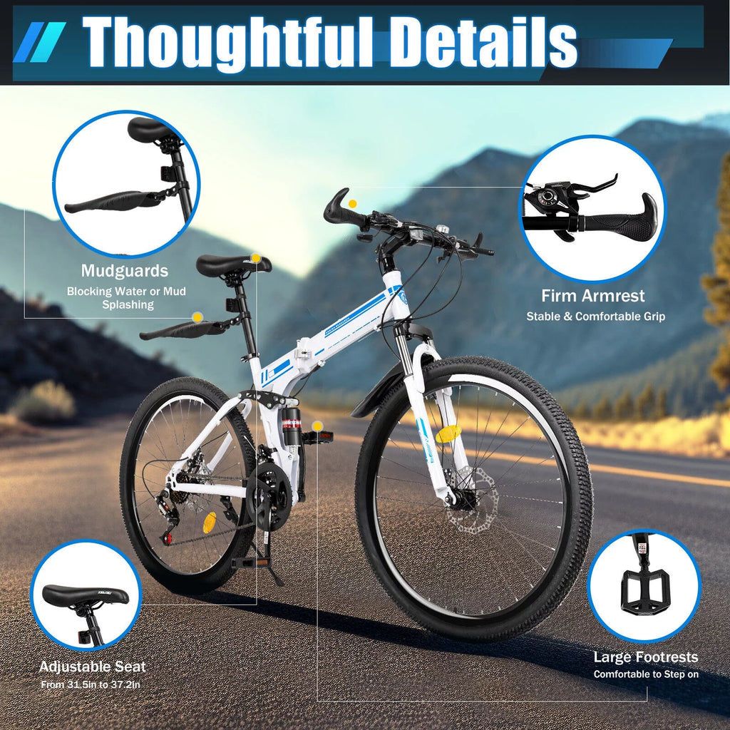 26 21-Speed Folding Mountain Bike U6560