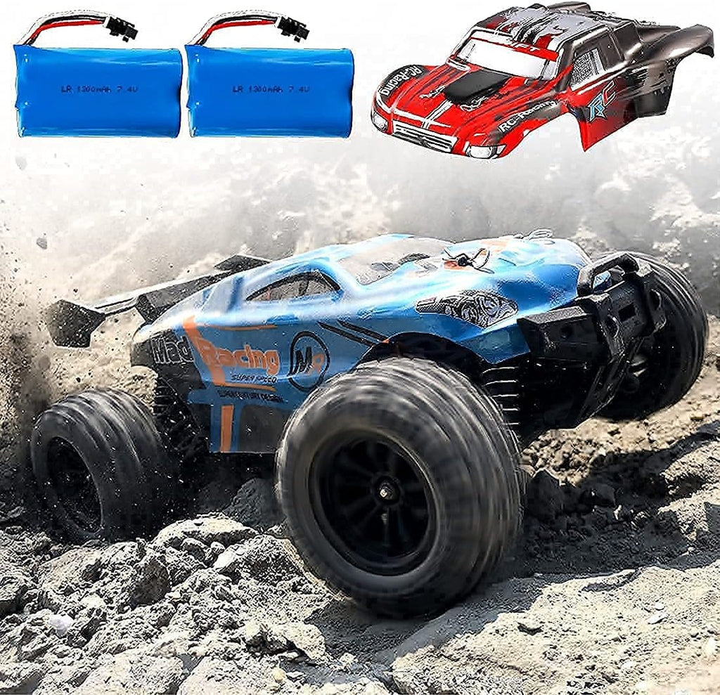 RC Cars 1:16 Scales 35+ kmh 4WD 2.4Ghz Off-Road Monster Truck Toy with 2 Batteries Q776