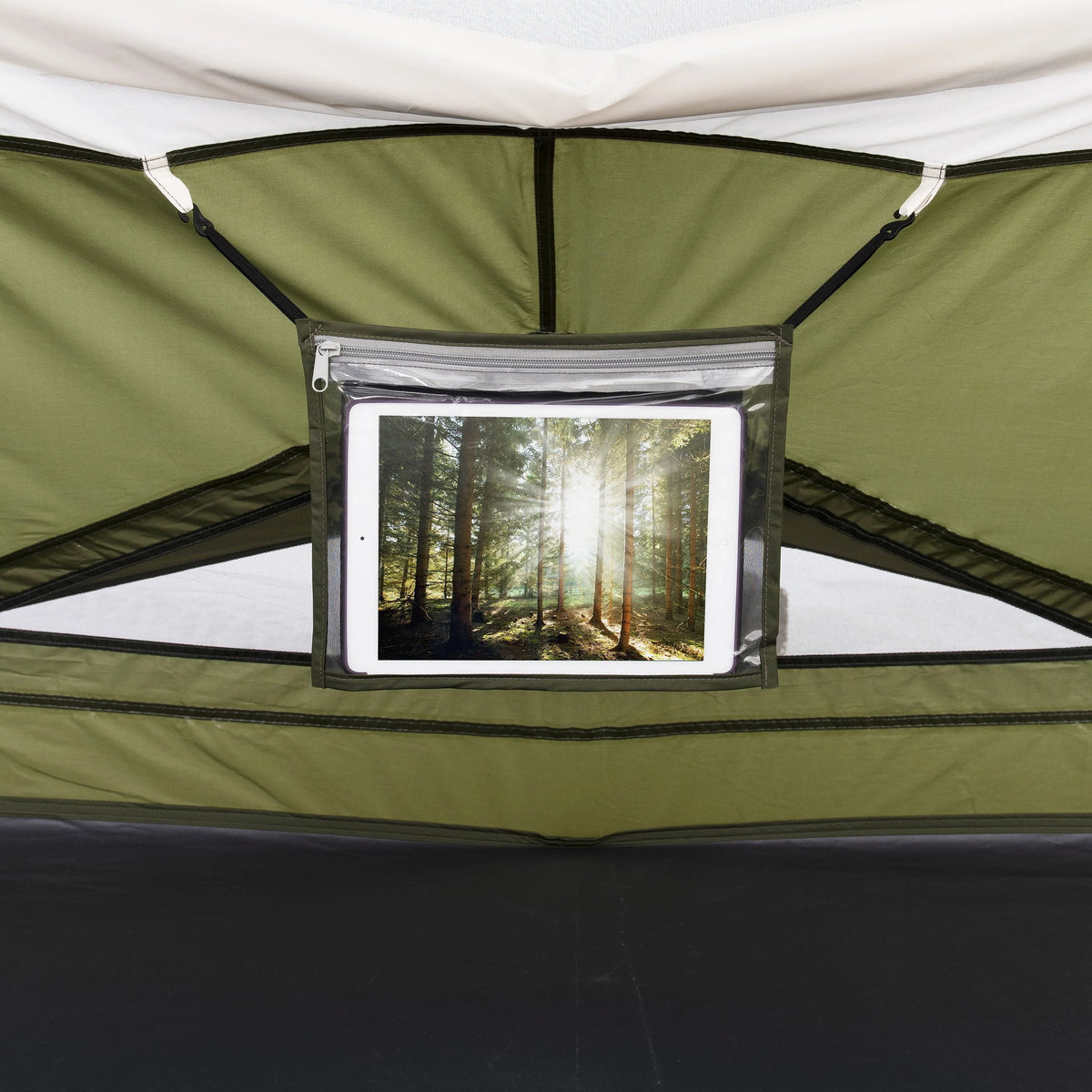 8 Person Camping Tent with Covered Entrance W37383