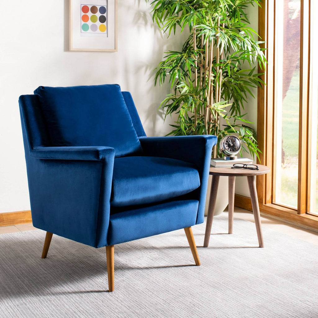 Navy Mid Century Arm Chair Q4417