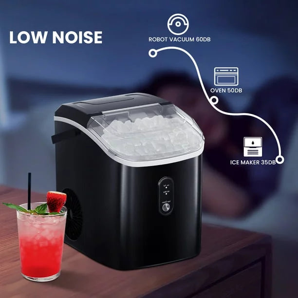 Portable Self-cleaning Nugget Ice Maker with Ice Scoop Q556569