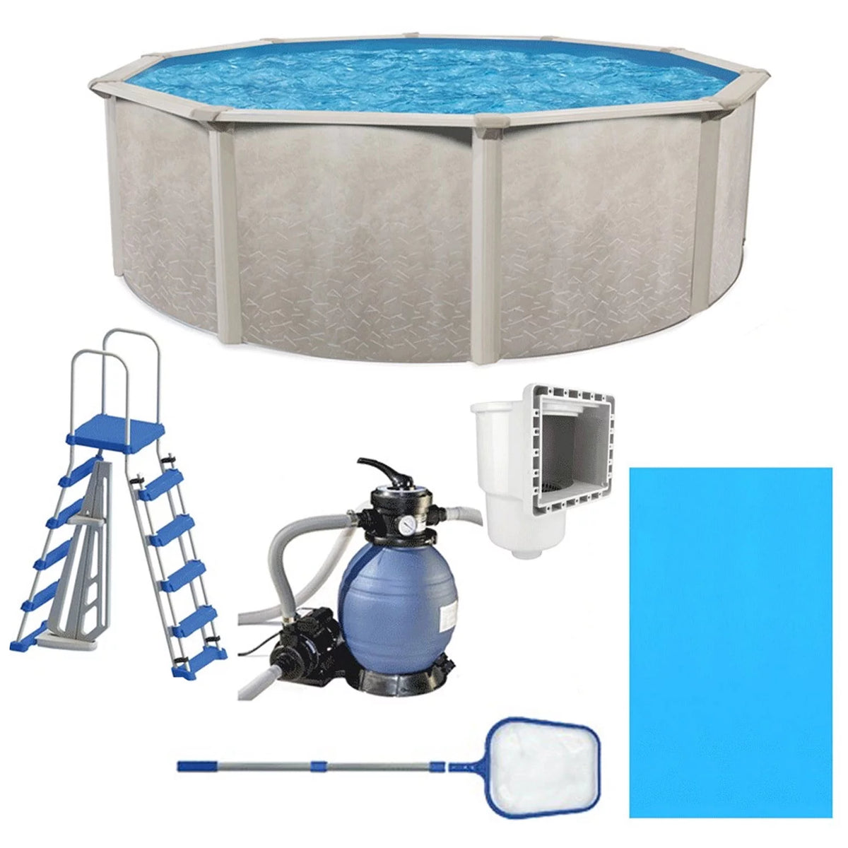 18 Foot by 52 Inch Steel Frame Above Ground Pool Q43702