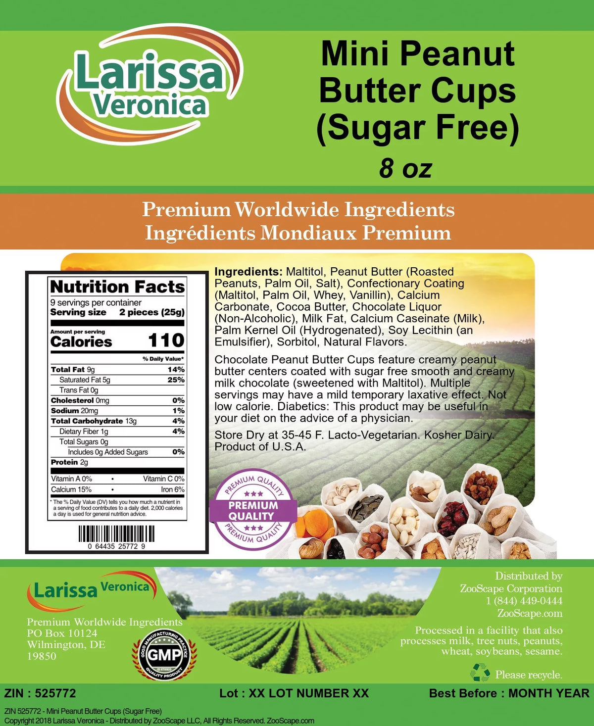 Sugar Free Mini Peanut Butter Cups 8 oz 2-Pack D889
