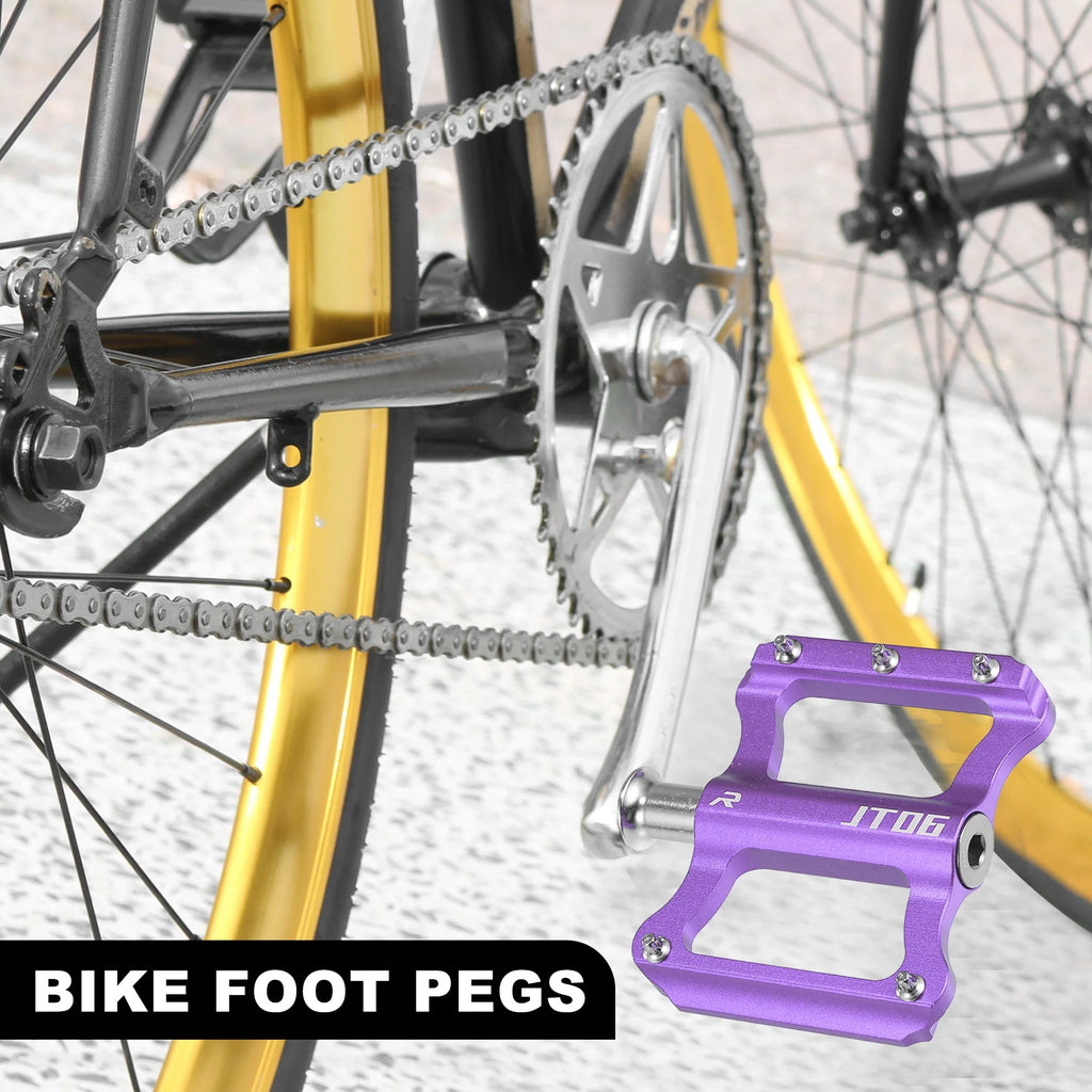 Purple Aluminum Alloy Rear Foot Peg Footrests Fit 9/16 Inch Axles MTB Bike R685