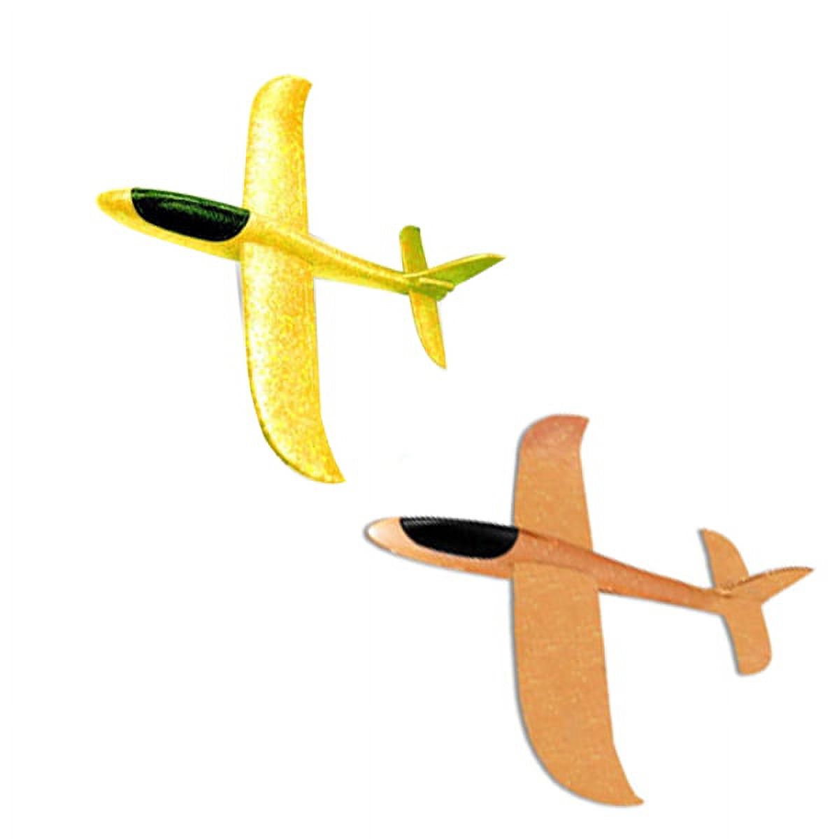 19" Large Gilded Foam Plane Toys (Yellow & Blue 1PK Each) J2049