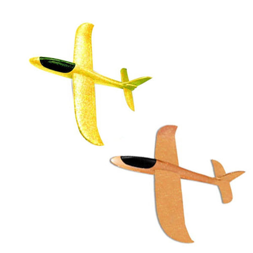 19" Large Gilded Foam Plane Toys (Yellow & Blue 1PK Each) J2049