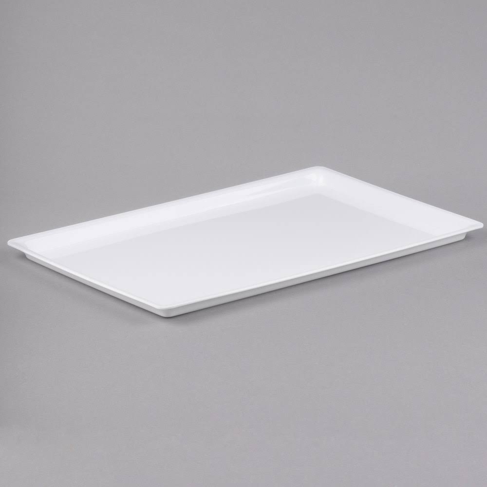 12 x 20 in. White Shallow Tray Q99343