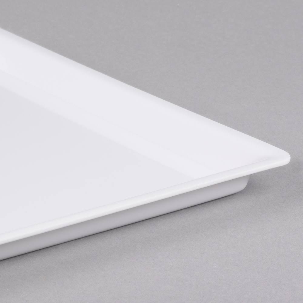 12 x 20 in. White Shallow Tray Q99343