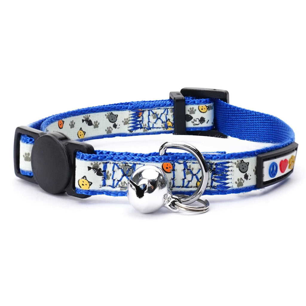 Cat Collar with Safety Buckle and Removable Bell R5070