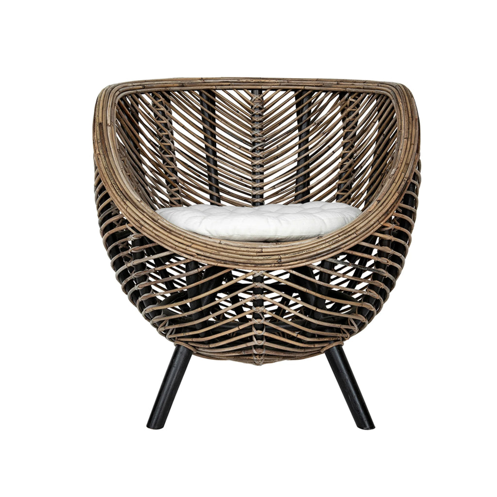 Brown Rattan Accent Chair W2118