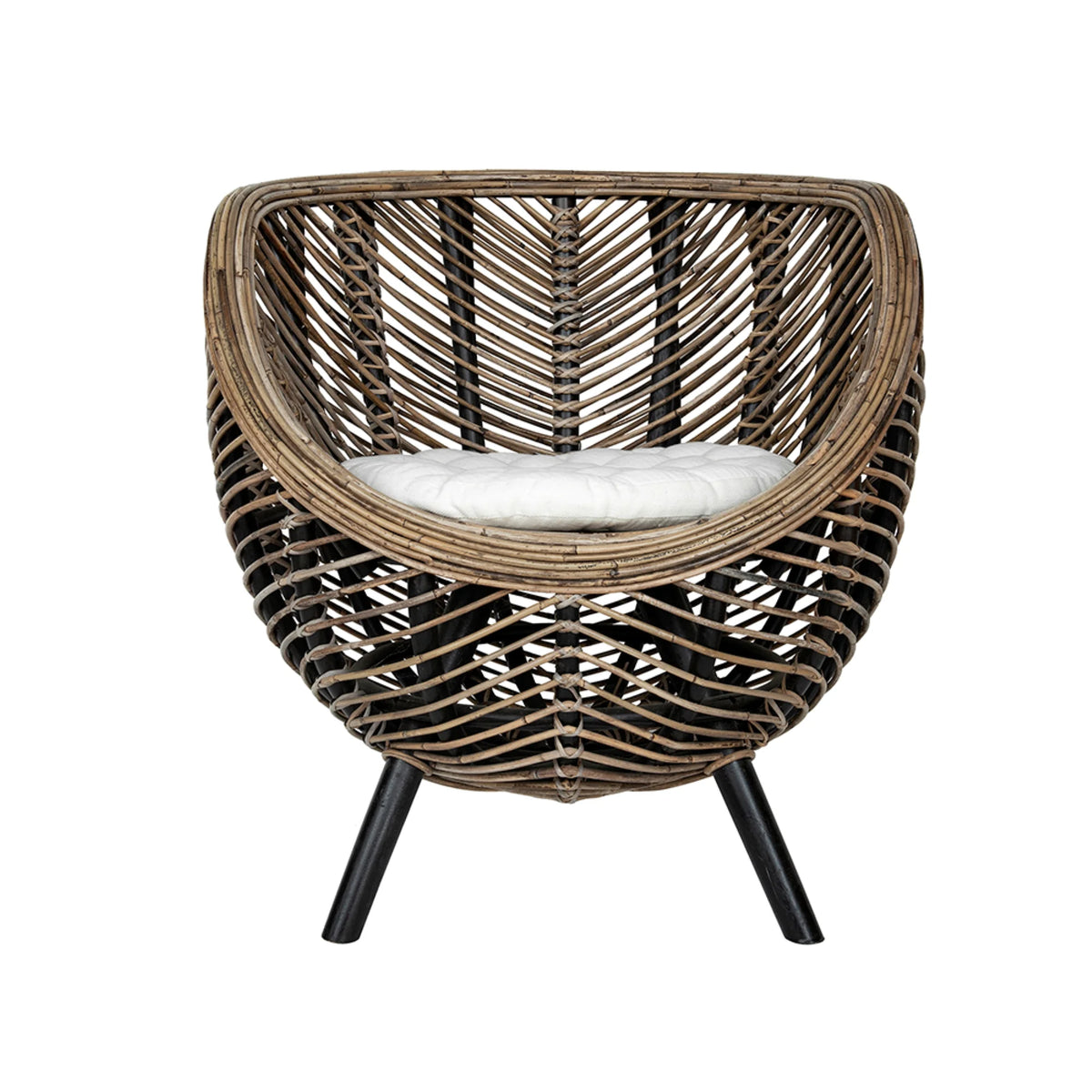 Brown Rattan Accent Chair W2118