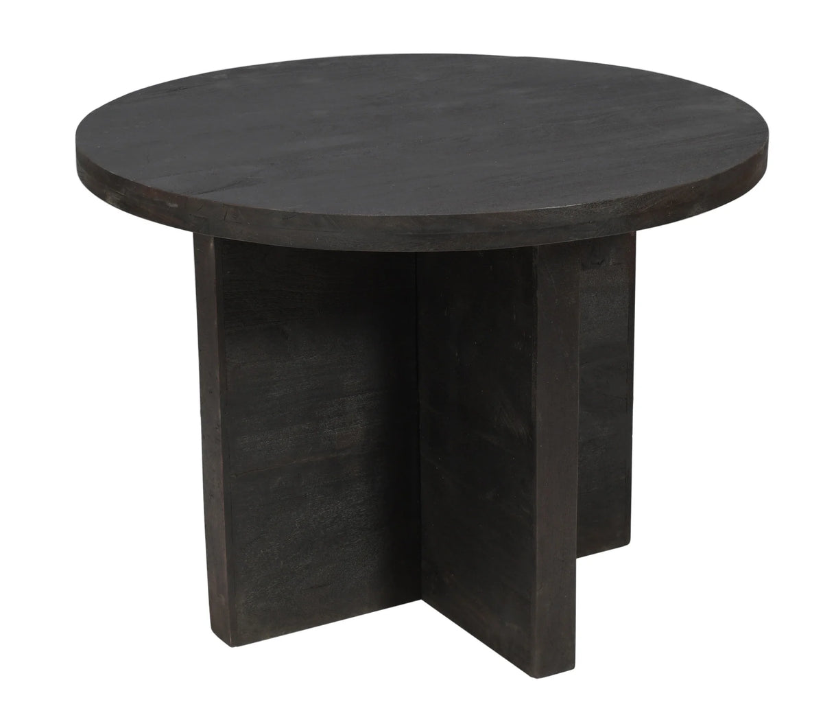 Dark Gray Rounded Solid Wood Dining Table I43897