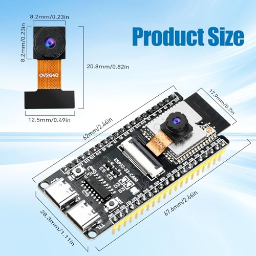 ESP32-S3-CAM Development Board with OV2640 Camera C748160