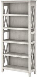 Linen White Oak 5 Shelf Bookcase E802