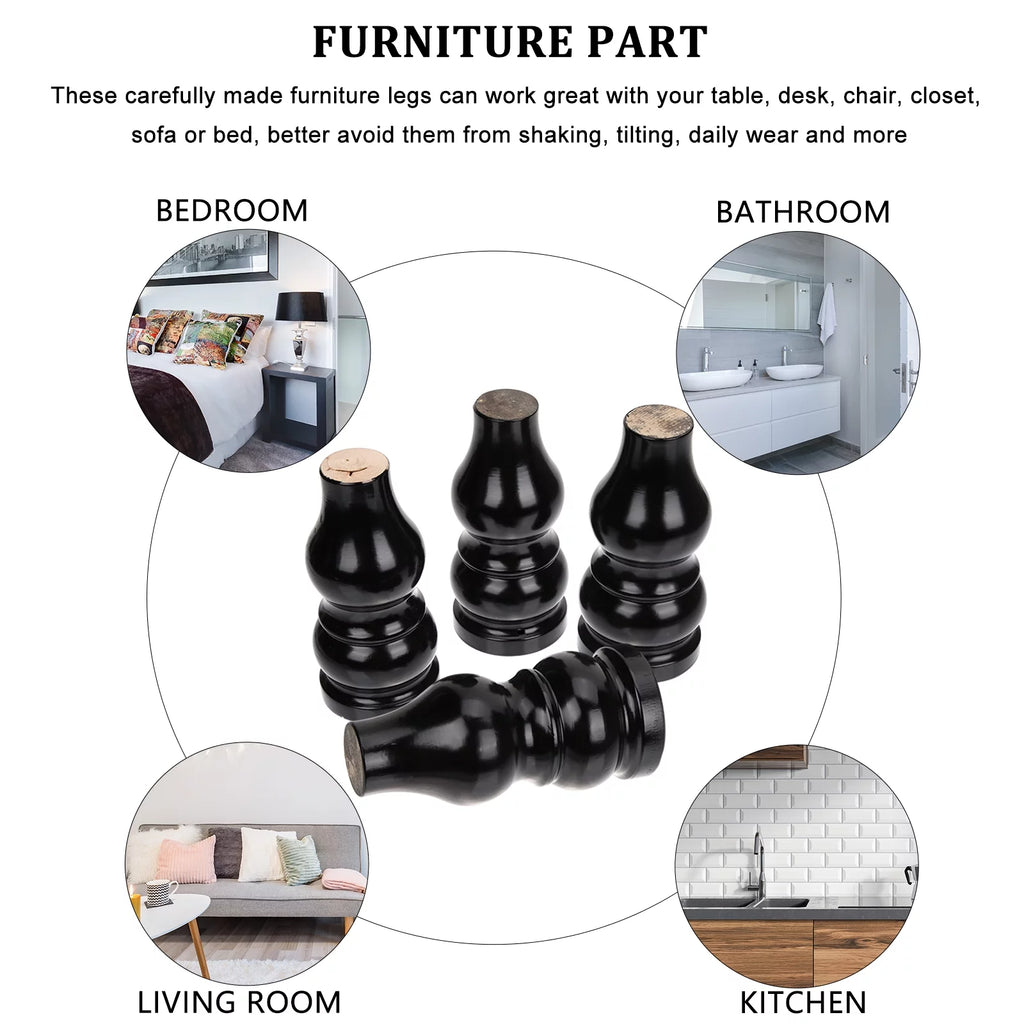 4pcs Wooden Furniture Legs O190658