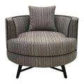 Modern Multi-Stripe Swivel Chair with Metal Base C840494