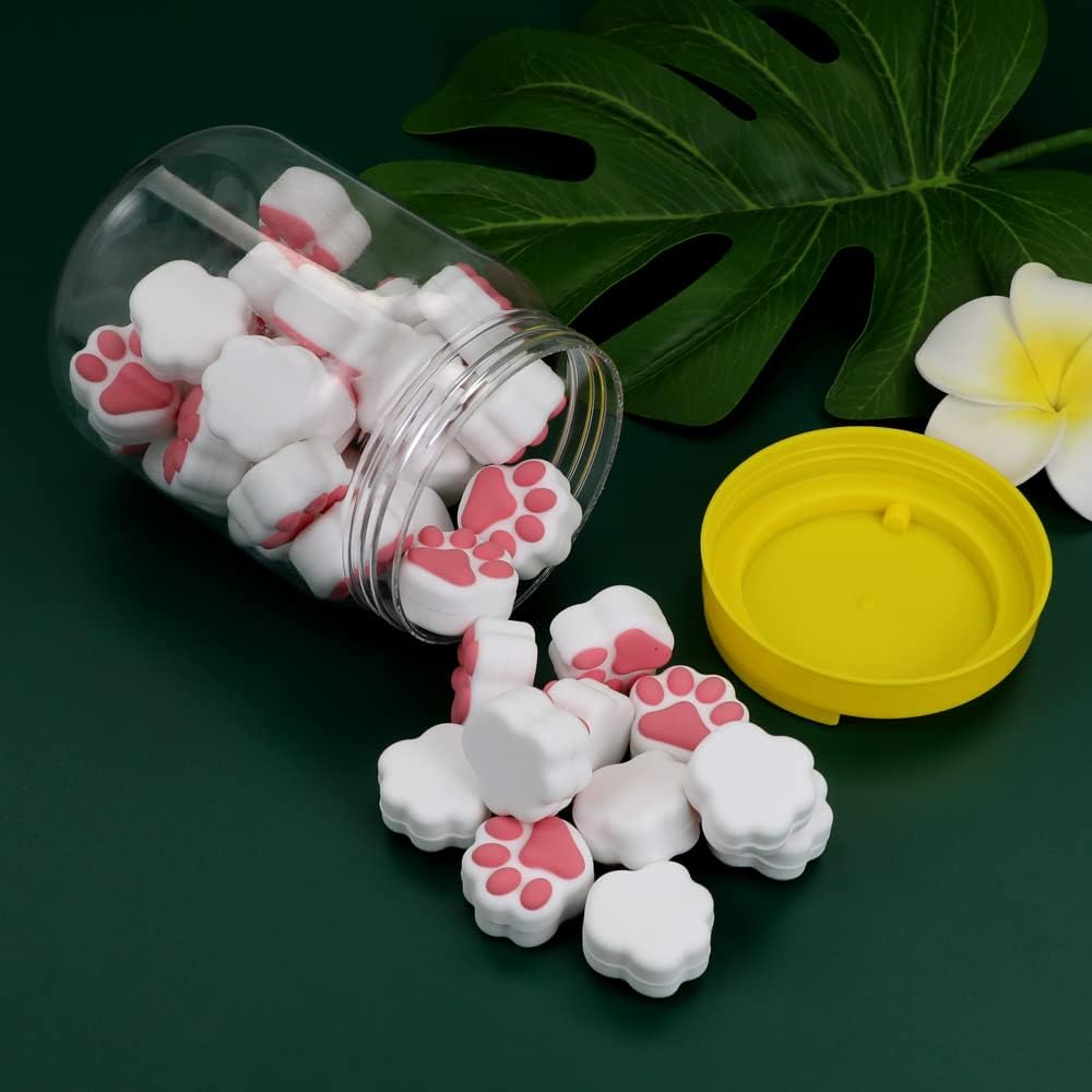 3ml Silicone Container For Wax Non-Stick Food Grade Cat Paw Small Silicone Jars Storage Containers (6) Pack of 2 N23711