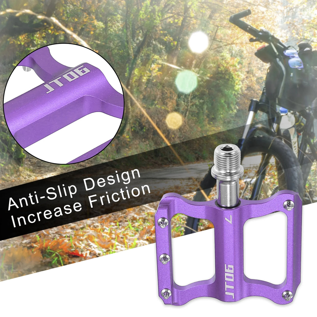Purple Aluminum Alloy Rear Foot Peg Footrests Fit 9/16 Inch Axles MTB Bike R685