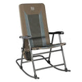 Foldable Padded Rocking Chair Set of 2 Brown T453172