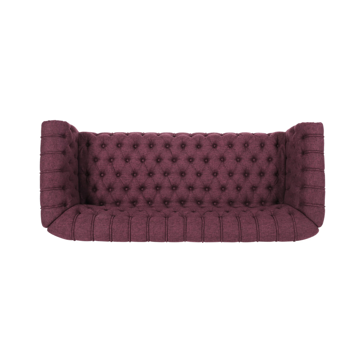 Slate Fabric Tufted 3 Seater Sofa E9202