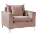 Pink Velvet Accent Chair M2417