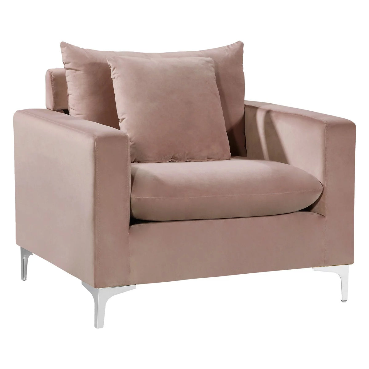 Pink Velvet Accent Chair M2417