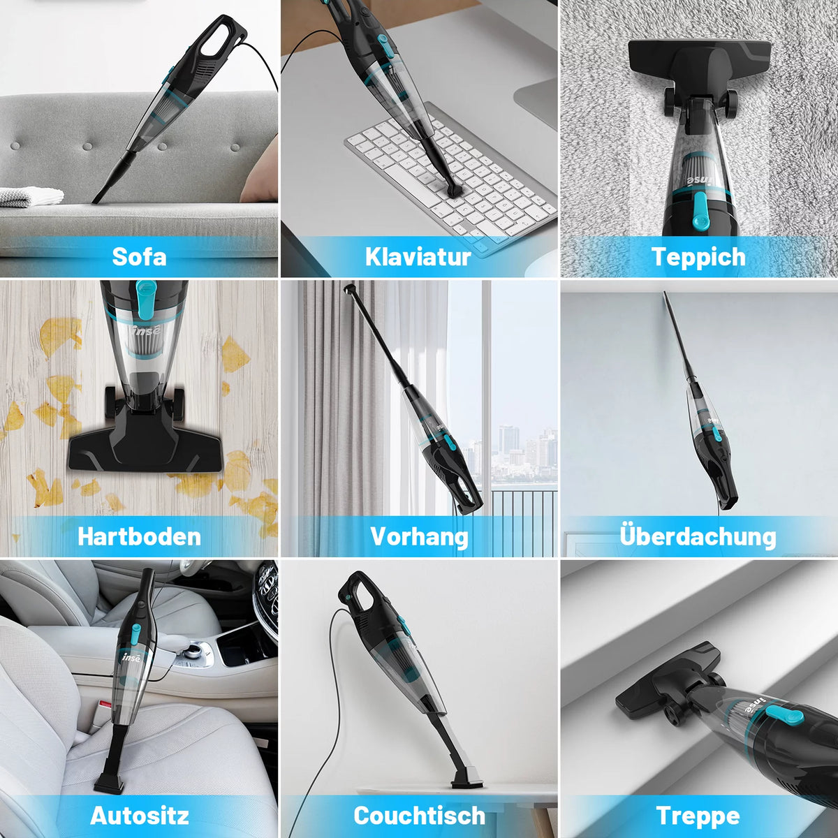 Corded 2 in 1 Bagless Lightweight Stick Vacuum Cleaner L896633