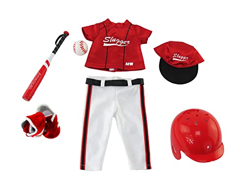 Red Baseball Uniform for 18-Inch Dolls T53425
