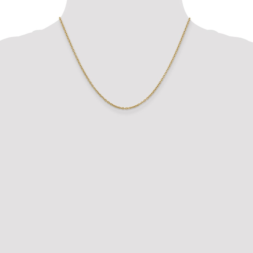 14K Yellow Gold 2mm Cable Chain C47956