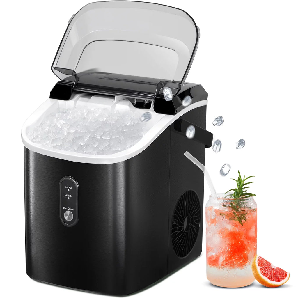 Portable Self-cleaning Nugget Ice Maker with Ice Scoop Q556569